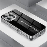 Travel-inspired Airplane Route Glass Electroplated Phone Case For iPhone
