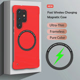 Luxury Ultra Slim Magnetic Frameless Solid Color Phone Case for Samsung