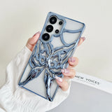 Luxury Plating 3D Hollow Butterfly Phone Case For Samsung