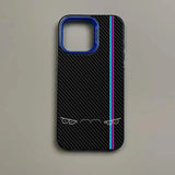 Cool car lights carbon fiber pattern case for iPhone