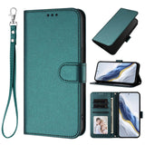 Solid Color Magnetic Flip Wallet Leather Case For iPhone