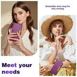 Wallet Multi-card Slot Zipper Kickstand Magnetic Flip Leather Case For Samsung