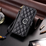 Luxury Leather Flip Wallet Bracket Protect  Case For iPhone