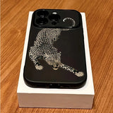Leopard Print "888" Lucky Number Shockproof Soft Case For iPhone
