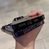 Luxury Magnetic Plating Clear Case For iPhone