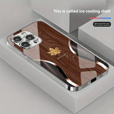 Gold Maple Leaf Plating Case For iPhone
