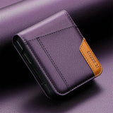 Business Leather Wallet Card Solt Case For Samsung Galaxy Z Flip