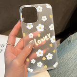 Translucent Slim Silky Skin Matte Flowers Phone Case For iPhone