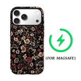Retro Floral Double-Layer Shock-Resistant Phone Case For iPhone
