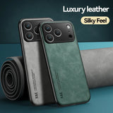 Luxury Leather Skin Feeling Magnetic Case For iPhone