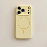 Magnetic Solid Color Silicone Case For iPhone