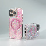 Glitter Foils Magnetic Wireless Charging Case for iPhone