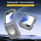 360 ° Rotating Bracket Protective Magnetic Wave Case for Samsung Galaxy Z Flip