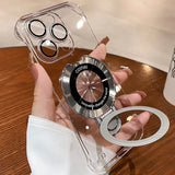 Plating Frameless Magnetic Bracket Case for iPhone