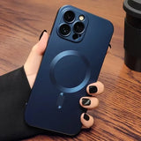 Magnetic Luxury Matte Soft Case For iPhone