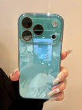 Luxury ice-Tempered Glass Plating Candy Armor Shockproof Case for iPhone