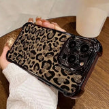 Plating Glitter Leopard Print Plating Phone Case For iPhone