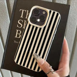 Colorful Striped Minimalist INS Couple Case For iPhone