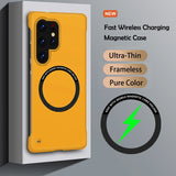 Luxury Ultra Slim Magnetic Frameless Solid Color Phone Case for Samsung