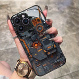 Creative Circuit Board Pattern Glass Material Case For iPhone