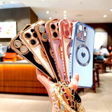 Plating TPU Magnetic Case For iPhone  &Wrist Lanyard