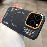 Matte Magnetic Frosted Metal Lens Frame Buttons Case For iPhone
