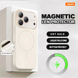 Big Window Magnetic Liquid Silicone Case for iPhone