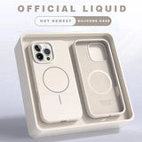 Magnetic Shockproof Silicone Wireless Charge Phone Case for iPhone