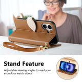 Zipper Leather Wallet Flip Case For for iPhone