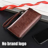 Men's Long Zipper Wallet High Quality Pu Leather Wallet
