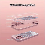 Lasers Textured Iridescent Paint Tempered Glass Case For iPhone