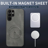 Leather Texture Magnetic Case For Samsung Galaxy S26