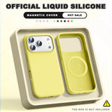 New Magnetic Official Liquid Silicone Case For iPhone
