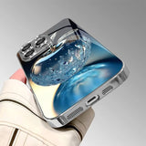 Crystal Water Drop For Apple Pattern Electroplated Case For iPhone
