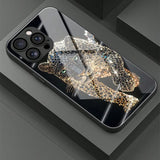 Cool Leopard Animal Print Glass Material Phone Case For iPhone