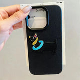 Korean Cute 3D Cartoon Embroidery Dog Phone Case For iPhone