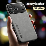 Luxury Leather Skin Feeling Magnetic Case For iPhone