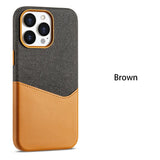 Double Leather Microfiber Flocked Magnetic Phone Case For iPhone