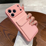 Card slot pocket wallet-style leather phone case For iPhone