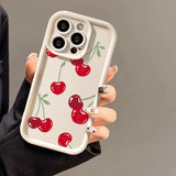 Red Cherry Soft Silicone Phone Case For iPhone