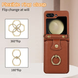 Crossbody Leather Cards Solt Wallet Bag Case For Samsung Galaxy Z Flip