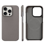 Cowhide Lychee Leather Magnetic Case for iPhone