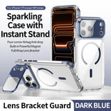 Luxury Clear Lens Flip Stand MagSafe Case For iPhone