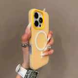 Luxury Candy Magnetic Wireless Charge Matte Phone Case For iPhone