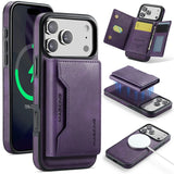 2 in 1 Magnetic Leather Wallet Case for iPhone