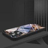Black Golden For Apple Pattern Glass Material Phone Case For iPhone