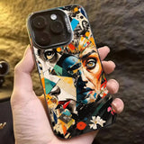 Graffiti-Style Portrait Canvas Phone Case For iPhone
