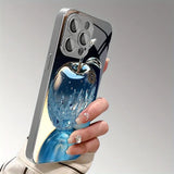 Crystal Water Drop For Apple Pattern Electroplated Case For iPhone