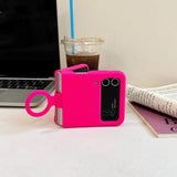 Original Fluorescence Color Liquid Silicone Ring Holder Case For Samsung Galaxy Z Flip