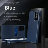 Leather Card Solt Pocket Smart Display LED Transparent Window Case for Samsung